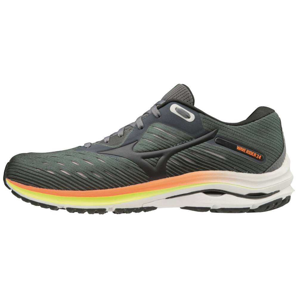 Mizuno Wave Rider 24 - Erkek Koşu Ayakkabısı - Koyu Yeşil Türkiye (FSEGNQ-740)